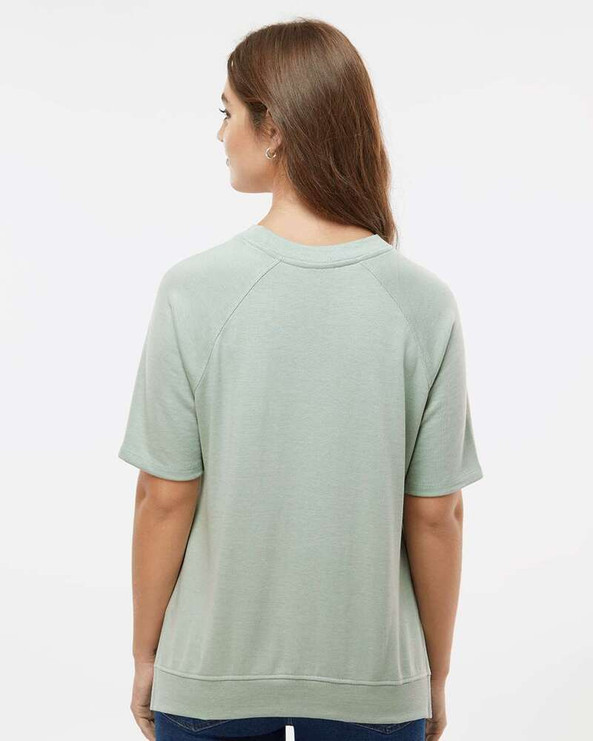 MV Sport W23711 - Women's French Terry Short Sleeve Crewneck Pullover
