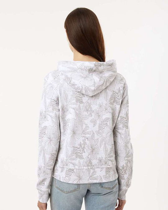 MV Sport W24105 - Women's Maddie Floral Print Hooded Sweatshirt
