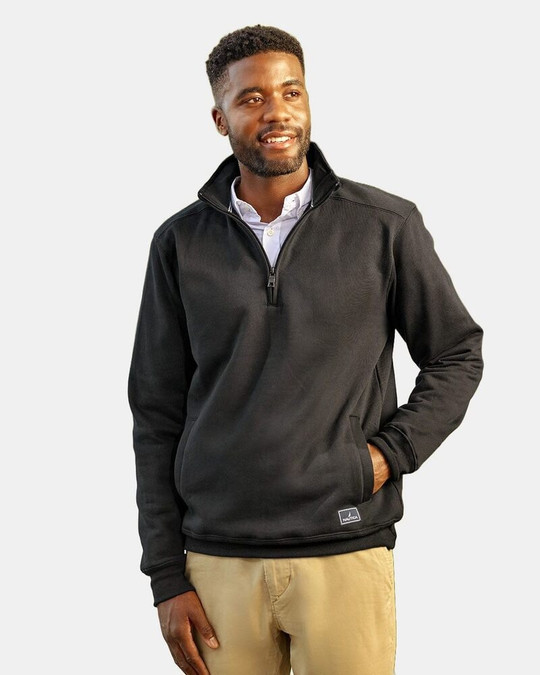 Nautica N17176 - Sudadera de forro polar con cremallera de un cuarto Anchor
