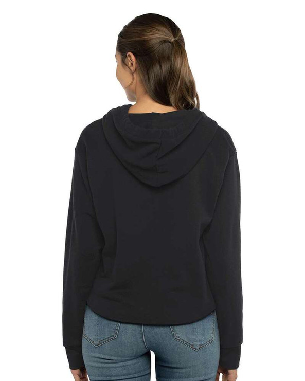 Next Level 9384 - Women's Laguna Sueded Raw Edge Crop Hoodie