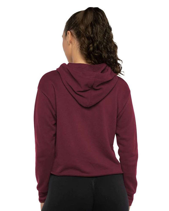 Next Level 9384 - Women's Laguna Sueded Raw Edge Crop Hoodie