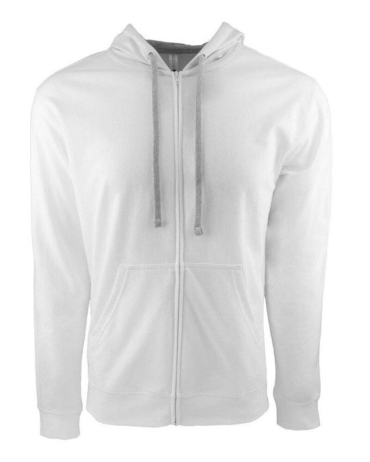 Next Level 9601 - Sudadera con capucha de felpa francesa con cremallera para adulto
