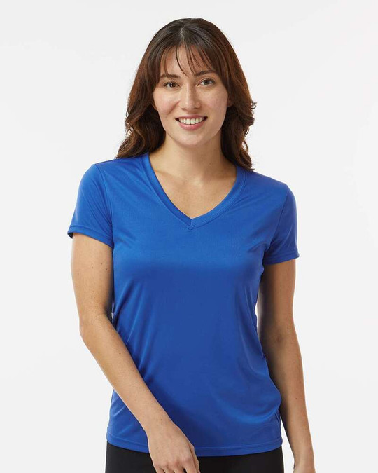 Paragon 203 - Remera de rendimiento en cuello en V para mujer