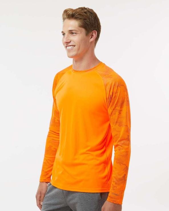 Paragon 216 - Cayman Performance Camo Colorblocked Long Sleeve T-Shirt
