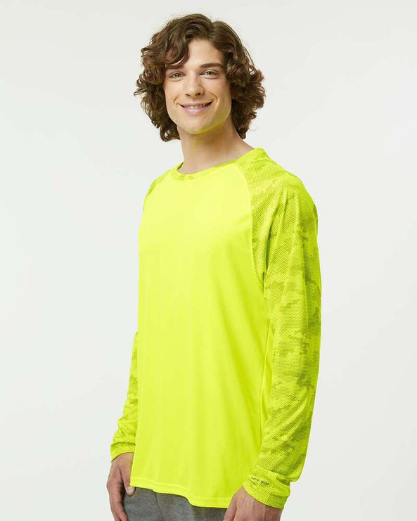 Paragon 216 - Cayman Performance Camo Colorblocked Long Sleeve T-Shirt