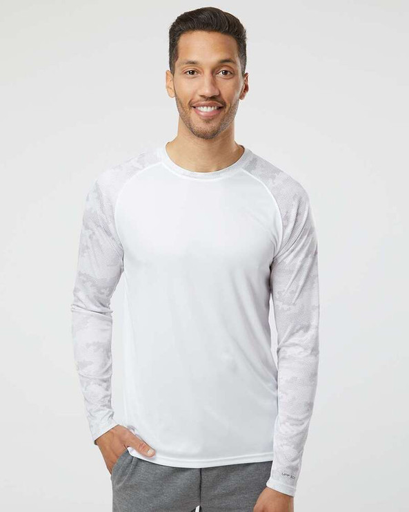 Paragon 216 - Cayman Performance Camo Colorblocked Long Sleeve T-Shirt