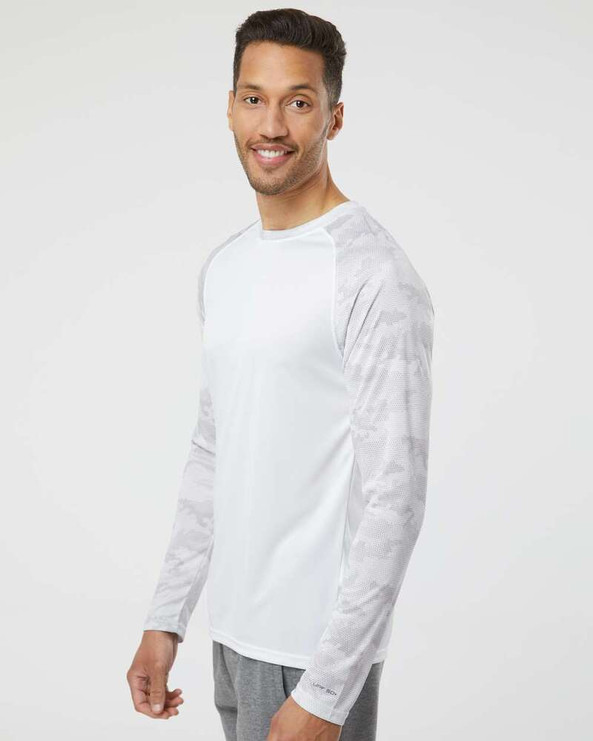 Paragon 216 - Cayman Performance Camo Colorblocked Long Sleeve T-Shirt