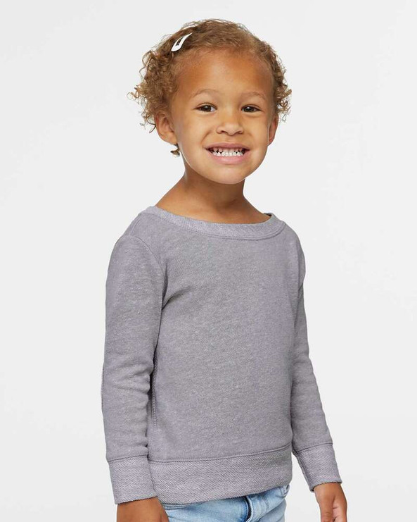 Rabbit Skins 3379 - Toddler Harborside Mélange French Terry Crew