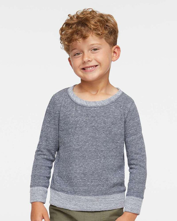 Rabbit Skins 3379 - Toddler Harborside Mélange French Terry Crew