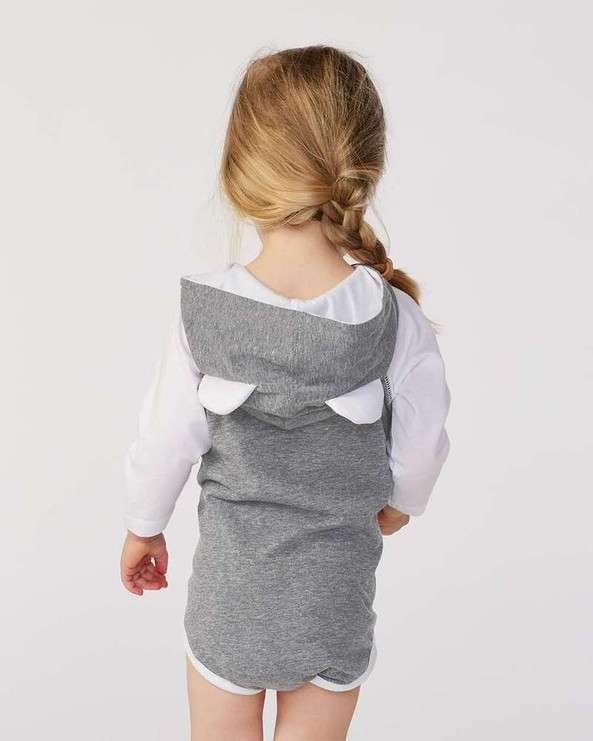 Rabbit Skins 4418 - Infant Long Sleeve Fine Jersey Bodysuit With Ears