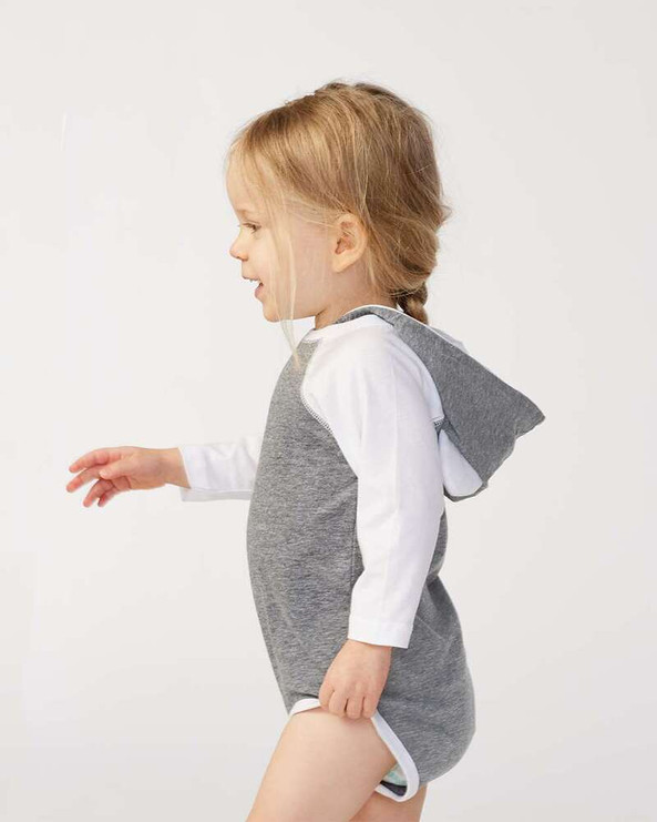 Rabbit Skins 4418 - Infant Long Sleeve Fine Jersey Bodysuit With Ears