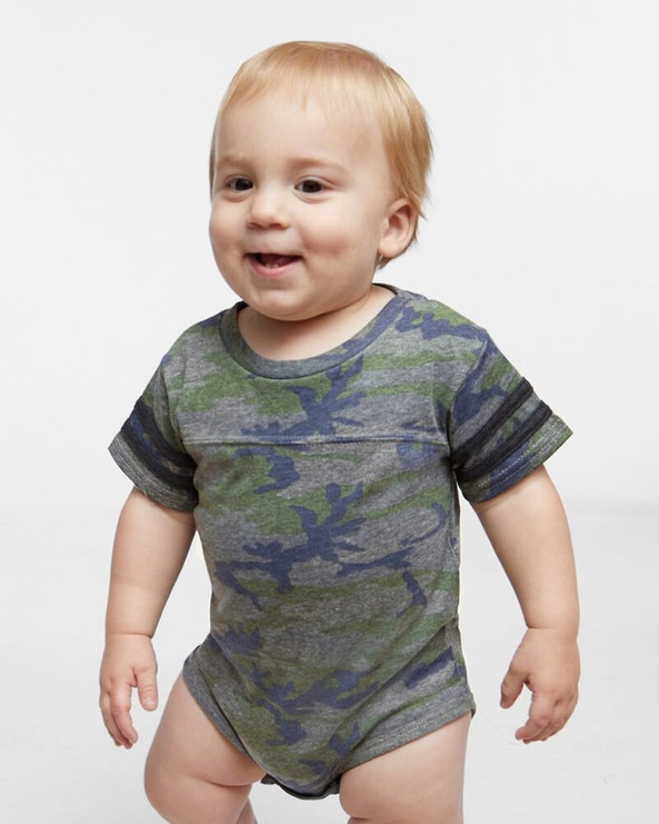 Rabbit Skins 4437 - Infant Football Fine Jersey Bodysuit