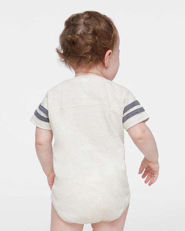 Rabbit Skins 4437 - Infant Football Fine Jersey Bodysuit
