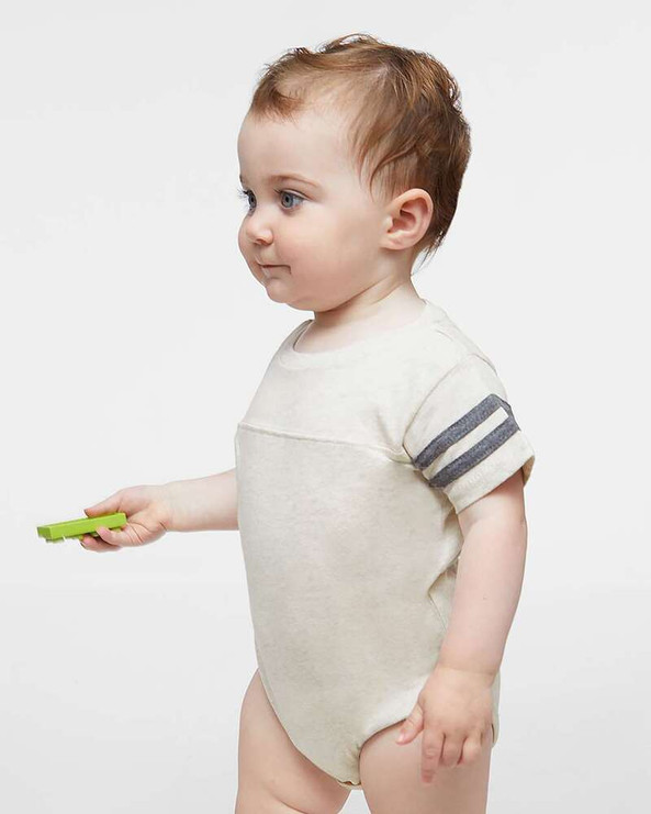 Rabbit Skins 4437 - Infant Football Fine Jersey Bodysuit
