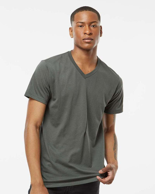 Tultex 207 - Camiseta de Cuello en V Rica en Poliéster