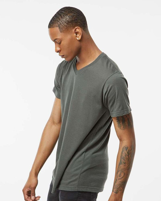 Tultex 207 - Camiseta de Cuello en V Rica en Poliéster