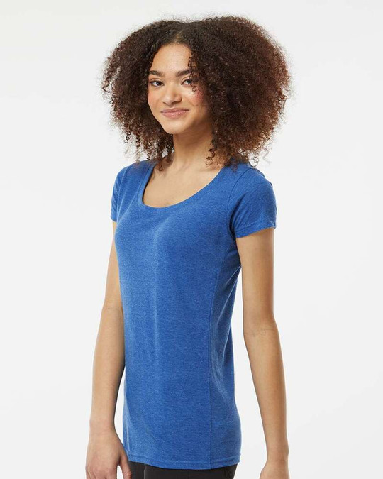 Tultex 243 - Camiseta de Cuello Redondo para Mujer Rica en Poliéster