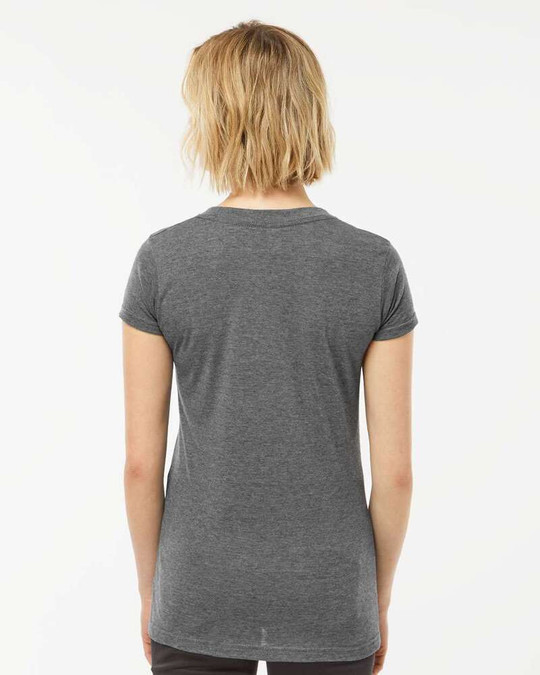 Tultex 244 - Camiseta de Cuello en V Rica en Poliéster para Mujer