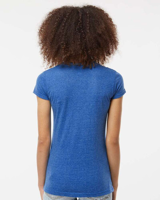 Tultex 244 - Camiseta de Cuello en V Rica en Poliéster para Mujer