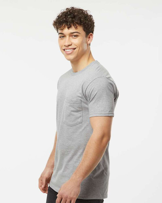 Tultex 293 - Camiseta de Bolsillo de Jersey Pesado