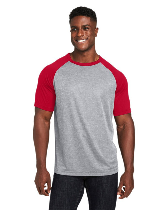 Team 365 TT62 - T-shirt raglan à blocs de couleur Zone unisexe