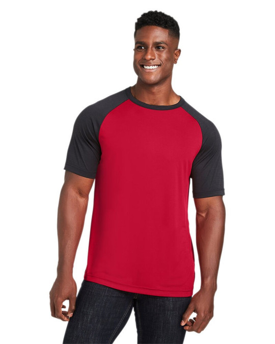Team 365 TT62 - T-shirt raglan à blocs de couleur Zone unisexe