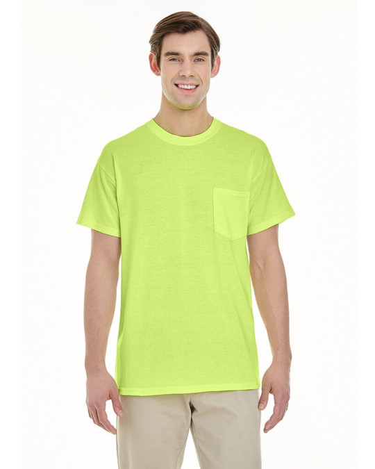 Gildan G530 - T-shirt de poche en coton épais unisexe