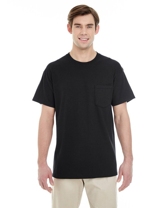 Gildan G530 - T-shirt de poche en coton épais unisexe