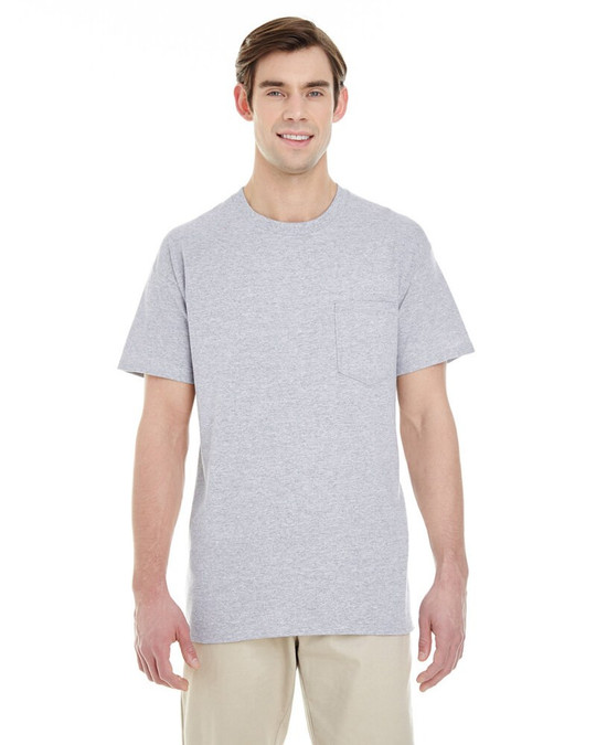Gildan G530 - T-shirt de poche en coton épais unisexe