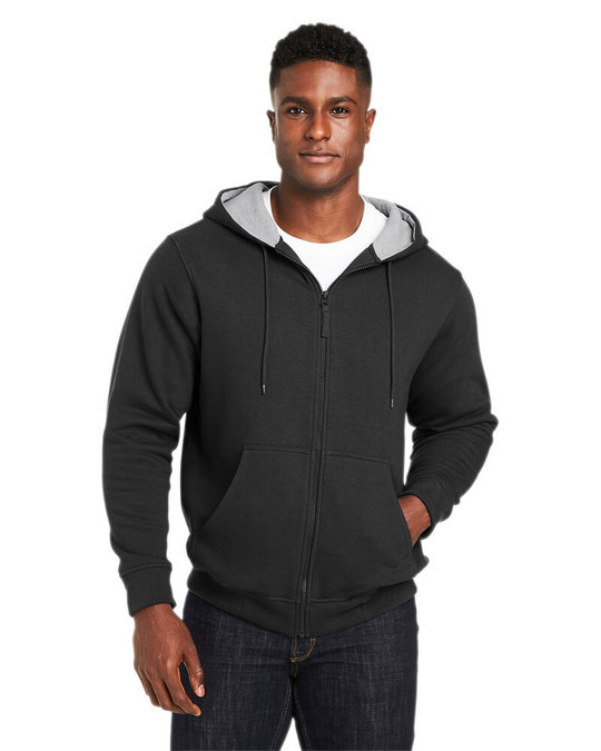 Harriton M711 - Sudadera con capucha forrada ClimaBloc para hombre.