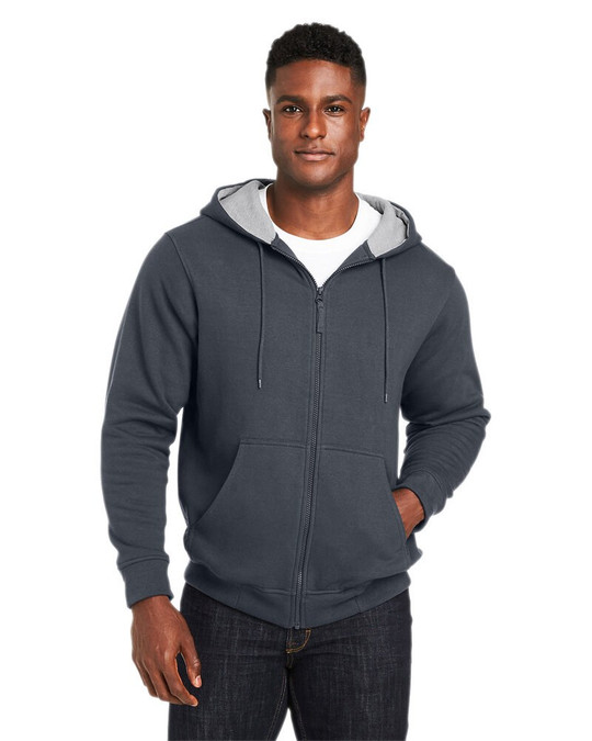 Harriton M711 - Sudadera con capucha forrada ClimaBloc para hombre.