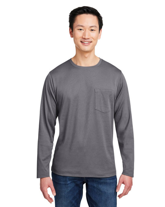 Harriton M118L - T-shirt à manches longues unisexe Charge Snag and Soil Protect