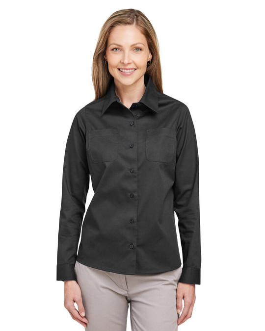 Harriton M585LW - Camisa de Trabajo de Manga Larga para Dama Advantage IL