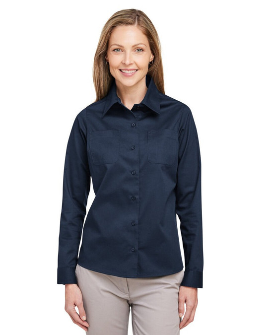 Harriton M585LW - Camisa de Trabajo de Manga Larga para Dama Advantage IL