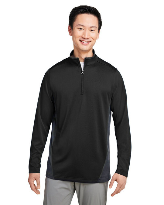 Harriton M786 - Quarter-zip colorblock pour hommes Flash Snag Protection Plus IL