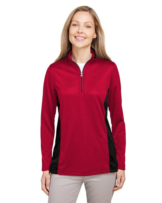 Harriton M786W - Ladies Flash Snag Protection Plus IL Colorblock Quarter-Zip