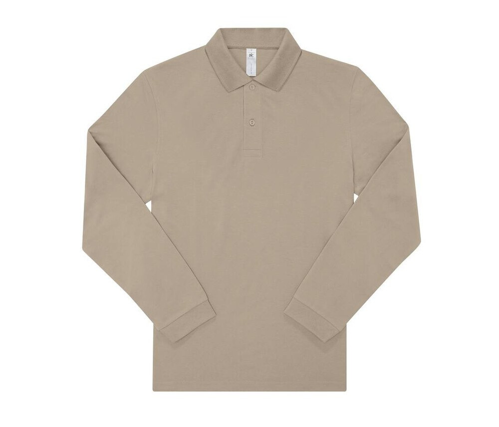 B&C BCU425 - Langærmet fin piqué poloshirt