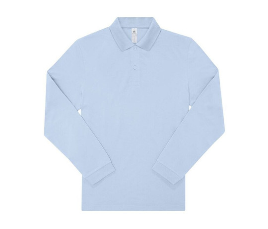 B&C BCU425 - Langärmliges feines Piqué-Poloshirt
