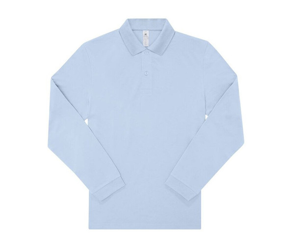 B&C BCU425 - Long-sleeved fine piqué poloshirt