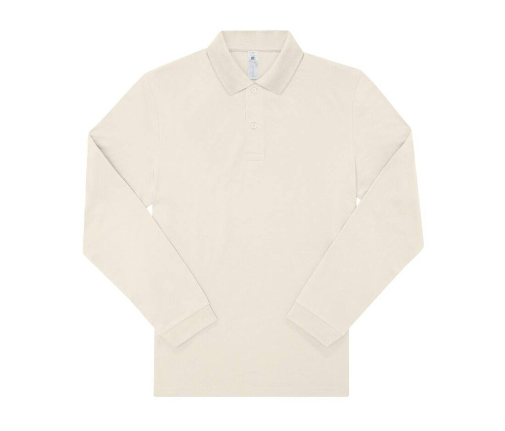 B&C BCU425 - Langärmliges feines Piqué-Poloshirt