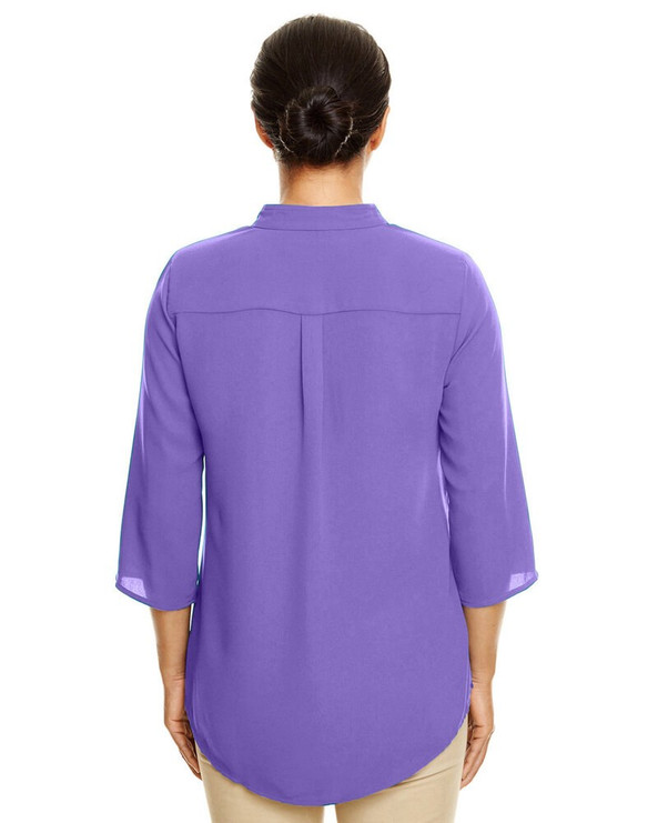 Devon & Jones DP611W - Ladies Perfect Fit  Three-Quarter Sleeve Crepe Tunic