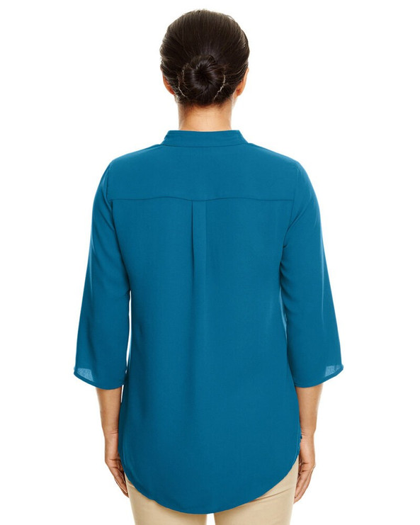 Devon & Jones DP611W - Ladies Perfect Fit  Three-Quarter Sleeve Crepe Tunic