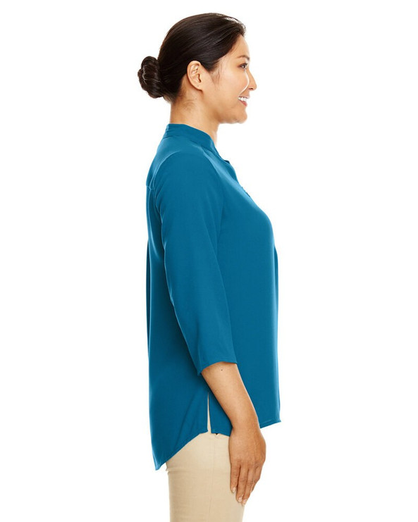 Devon & Jones DP611W - Ladies Perfect Fit  Three-Quarter Sleeve Crepe Tunic