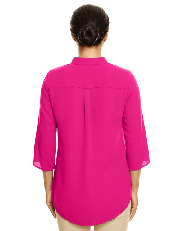 Devon & Jones DP611W - Ladies Perfect Fit  Three-Quarter Sleeve Crepe Tunic