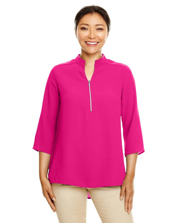 Devon & Jones DP611W - Ladies Perfect Fit  Three-Quarter Sleeve Crepe Tunic