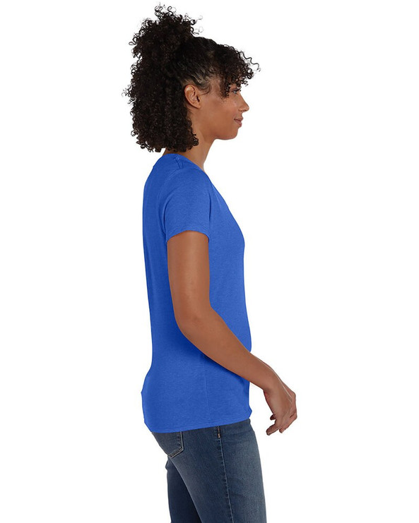 Hanes 42VT - Camiseta de mujer Perfect-T Triblend con cuello en V
