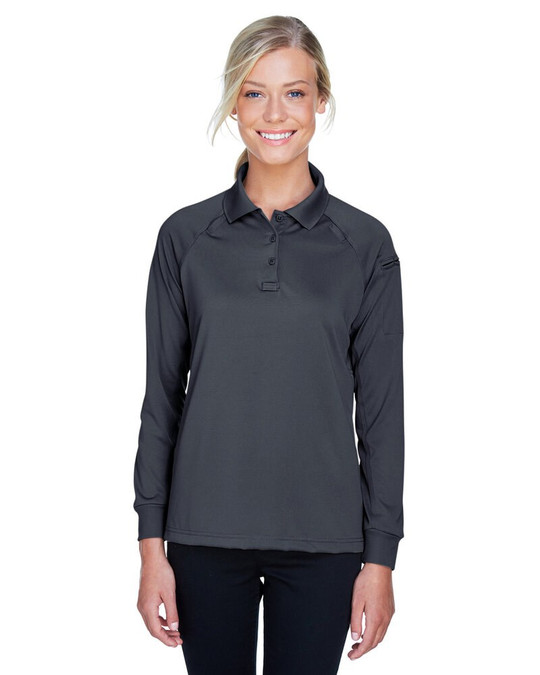 Harriton M211LW - Polo Táctico de Manga Larga para Damas Advantage Snag Protection Plus