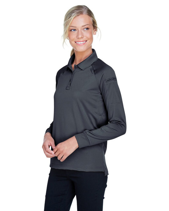 Harriton M211LW - Polo Táctico de Manga Larga para Damas Advantage Snag Protection Plus