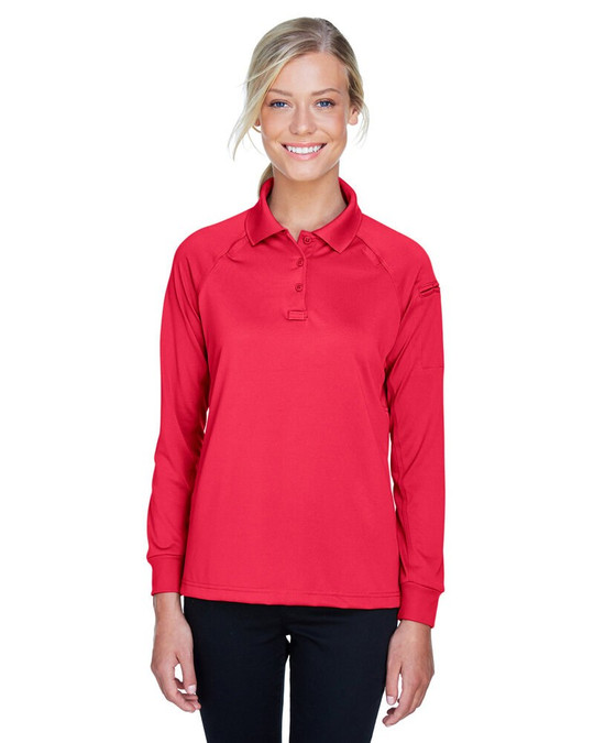 Harriton M211LW - Polo Táctico de Manga Larga para Damas Advantage Snag Protection Plus