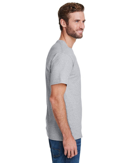 Hanes W110 - Camiseta de Trabajo para Adultos con Bolsillo